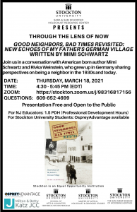 Virtual Book Event:  Good Neighbors, Bad Times Revisited:... @ Zoom by the Holocaust Resource Center
