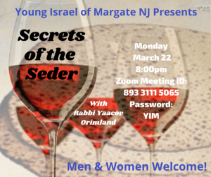 Secrets of the Seder @ Zoom with Young Israel