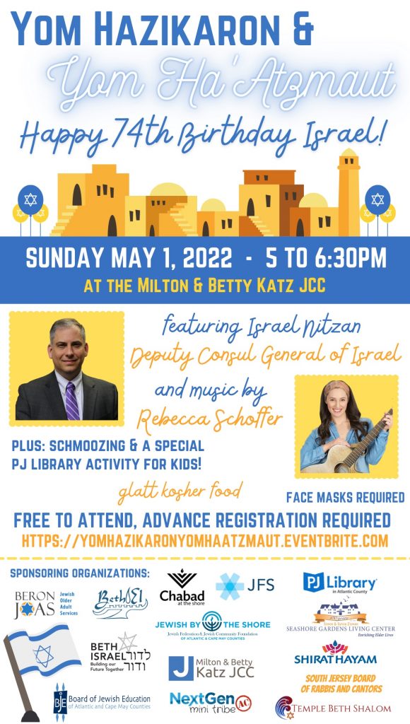 Yom HaZikaron/Yom Ha'Atzmaut Community Program @ Milton & Betty Katz Jewish Community Center