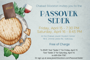 Second Night Passover Seder - Chabad at Stockton @ Chabad Jewish Student Center