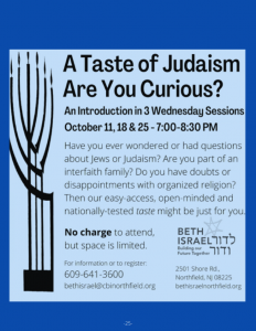 Taste Of Judaism I @ Beth Israel