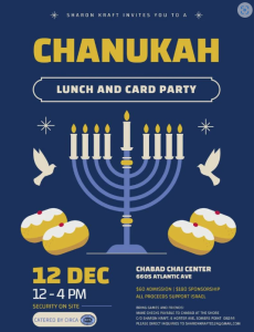 Chanukah Lunch & Card Party @ Chabad Chai Center