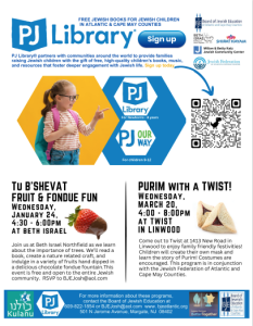 PJ Library-Fruit & Fondue for Tu B'Shevat @ Beth Israel