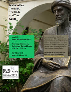 Maimonides: The Man, The Code and The Guide @ Beth Israel