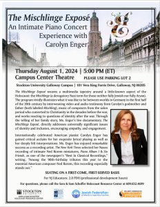 BJE: The Mischlinge Expose: An Intimate Concert with Carolyn Enger @ Stockton Galloway – Campus Event Center